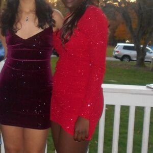 Windsor Red Sparkly Bodycon Dress